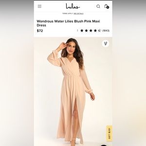 Lulus Maxi Dress (Blush)
